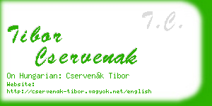 tibor cservenak business card